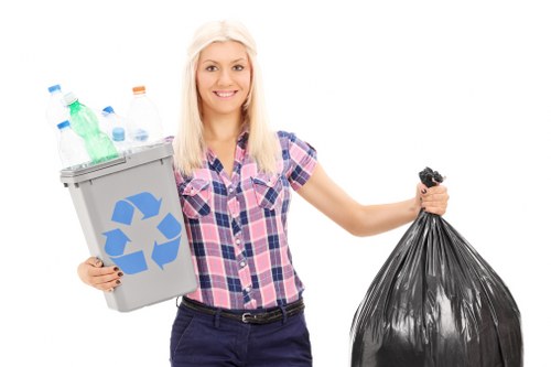 Various types of household recyclable materials collected in Palmers Green